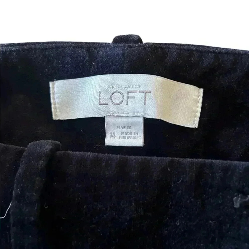 Loft Black Velvet Dress Pants - Picture 8 of 11